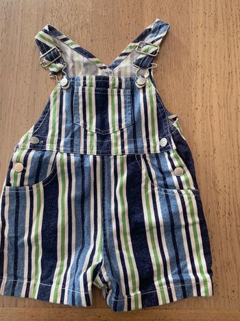 Salopette short kimbaloo 12 mois 100% coton