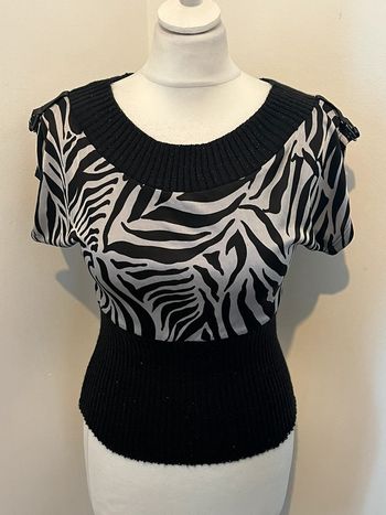 Pull noir et zébré Morgan XS
