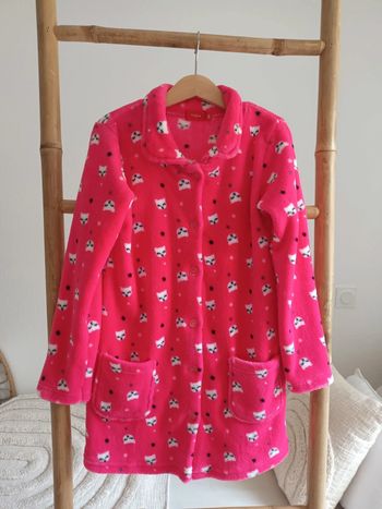 Peignoir polaire rose 8 ans