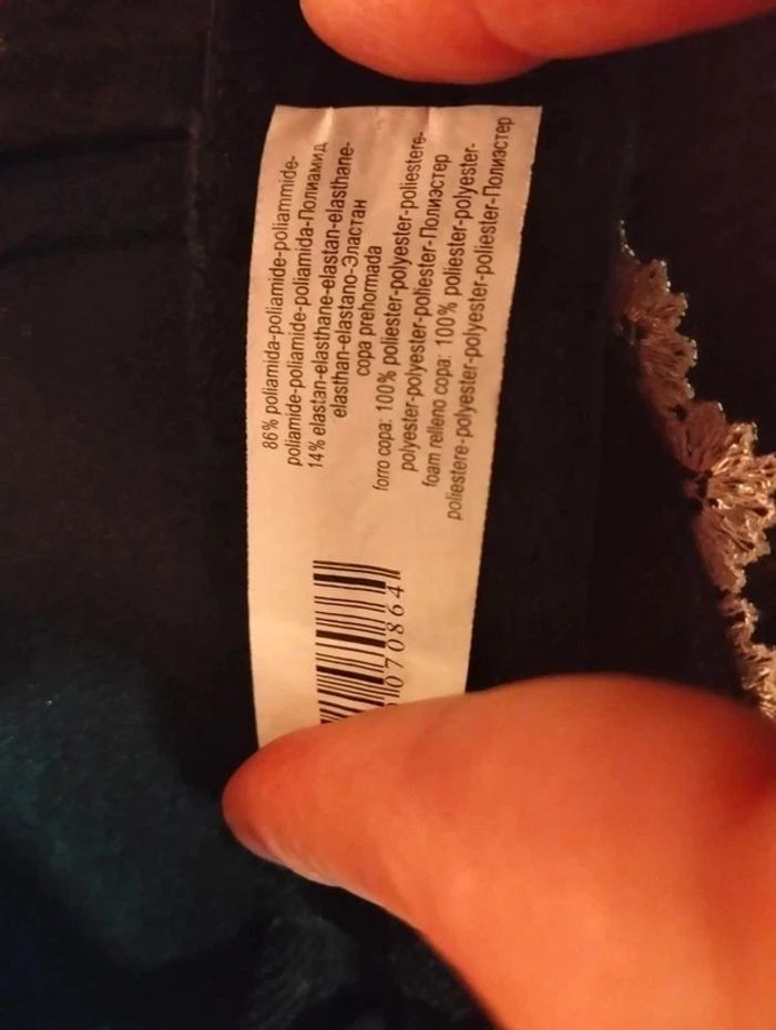 Soutien-gorge noir et blanc Promise bonnets coques 95E - photo numéro 8