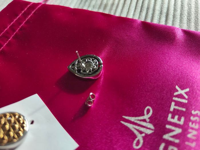 Parure collier pendentif boucles magnétiques fleur de vie - photo numéro 8