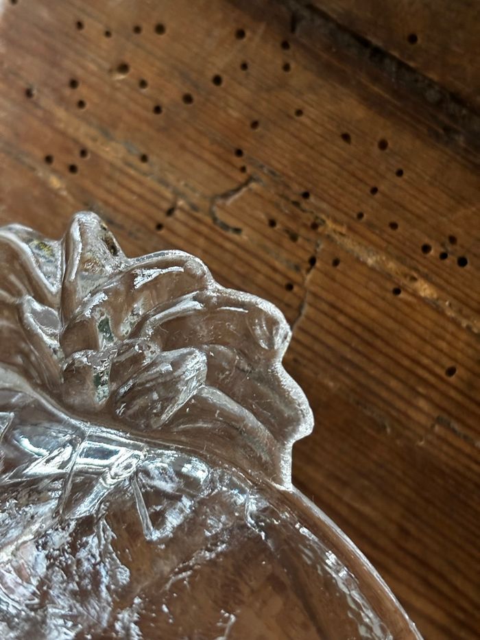 Vintage service à fruits en verre moulé ananas - photo numéro 5