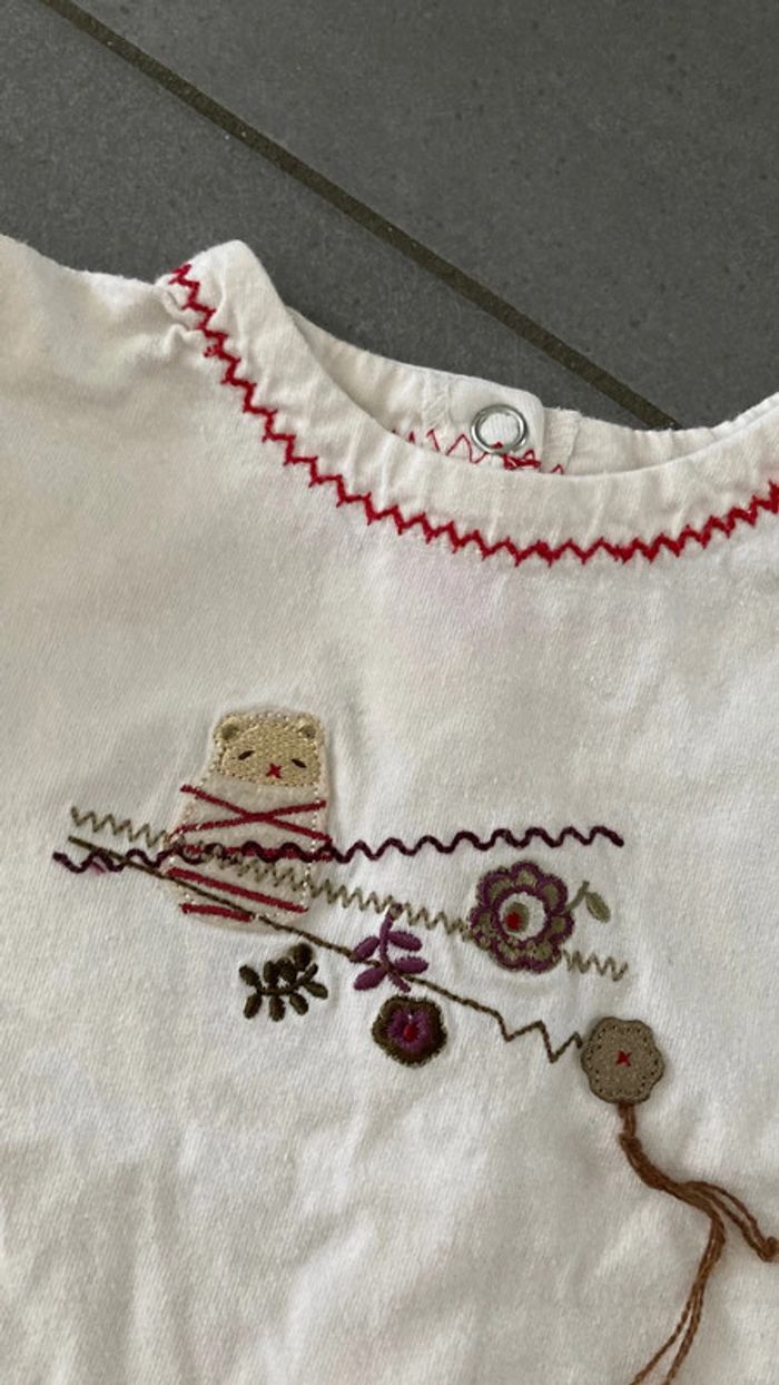 Lot ensemble vêtement bébé fille 6 mois haut pull sweat tee shirt garde robe - photo numéro 14