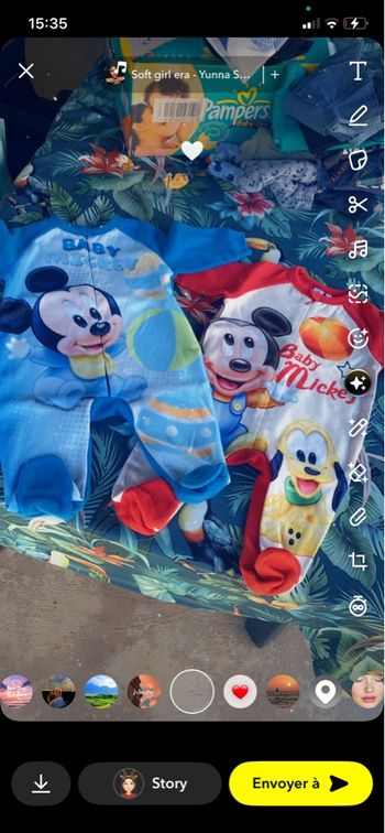Lot 2 Pijama chaud mikey 12/18 mois 