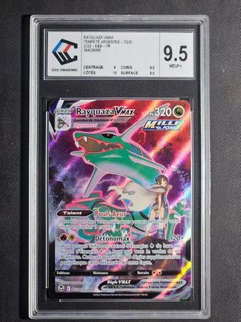 Carte Pokemon Rayquaza VMAX Tempête Argentée  TG23/TG10 CCC9,5