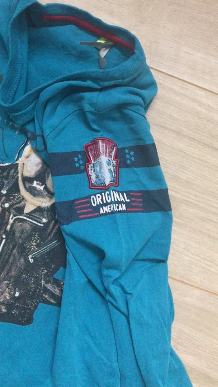 Tee-shirts manches longues chien motard - photo numéro 4