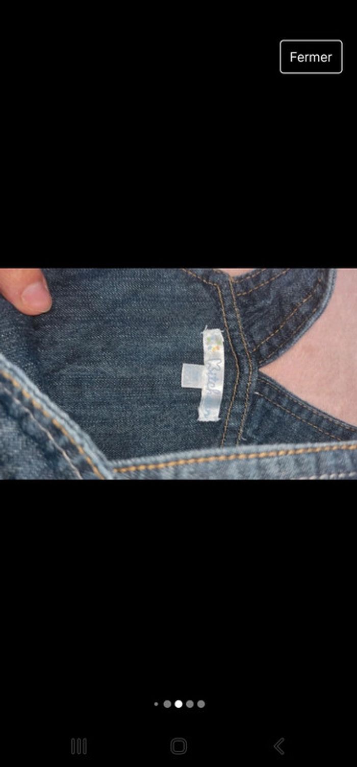 Salopette en jeans 3 mois bébé garçon - photo numéro 4