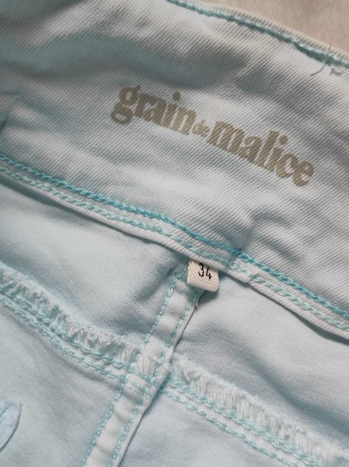 Jean coupe droite bleu clair taille XS - photo numéro 4