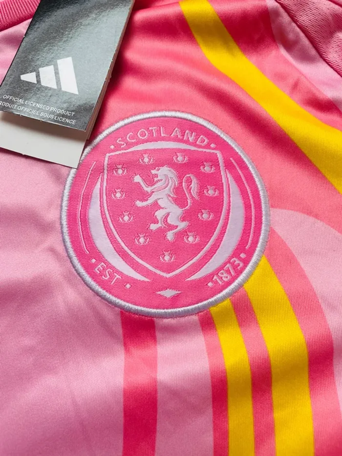 Maillot concept foot Écosse rose jaune taille S - photo numéro 6