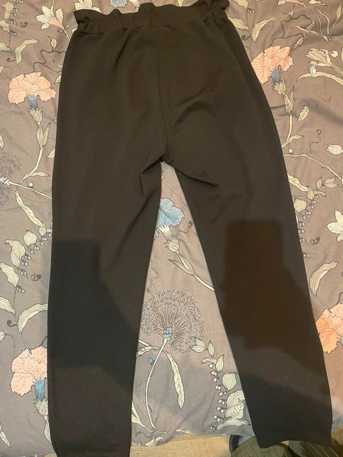 Pantalon noir taille froncé - photo numéro 2