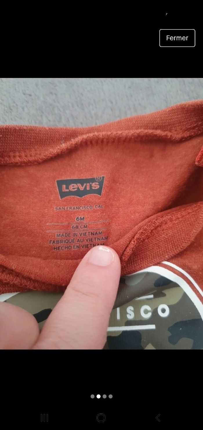 Tee shirt manche longue levis - photo numéro 2