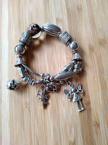 Bracelet multirangs métal argenté princesse
