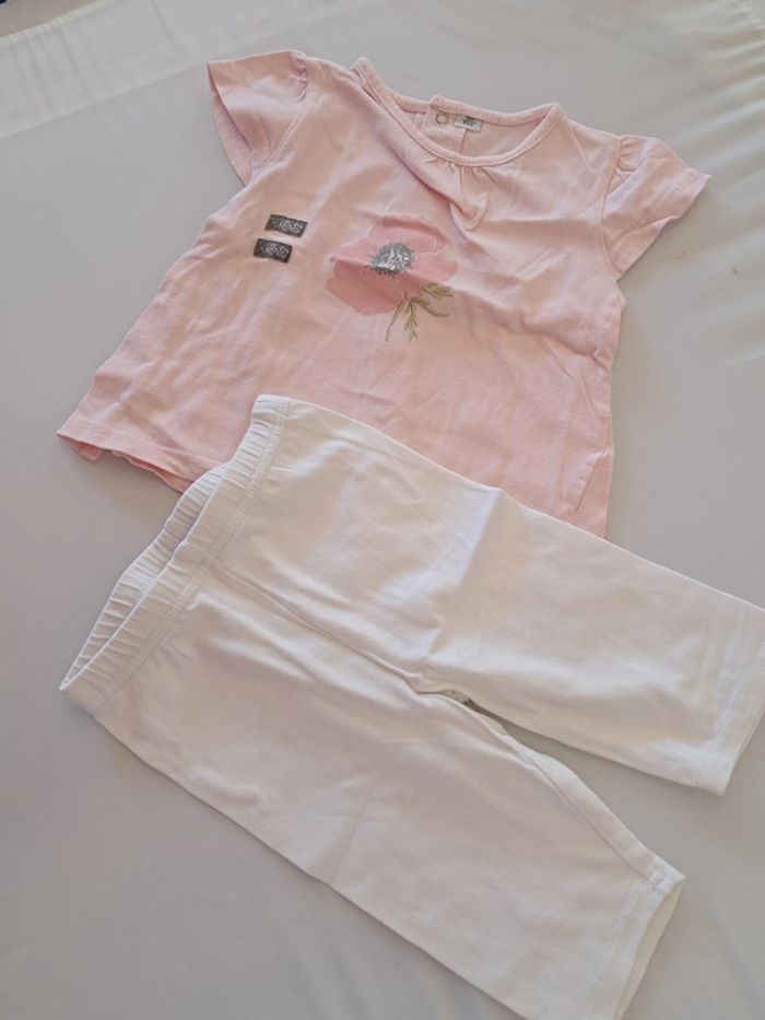 ensemble tee shirt + legging fille 18 mois
