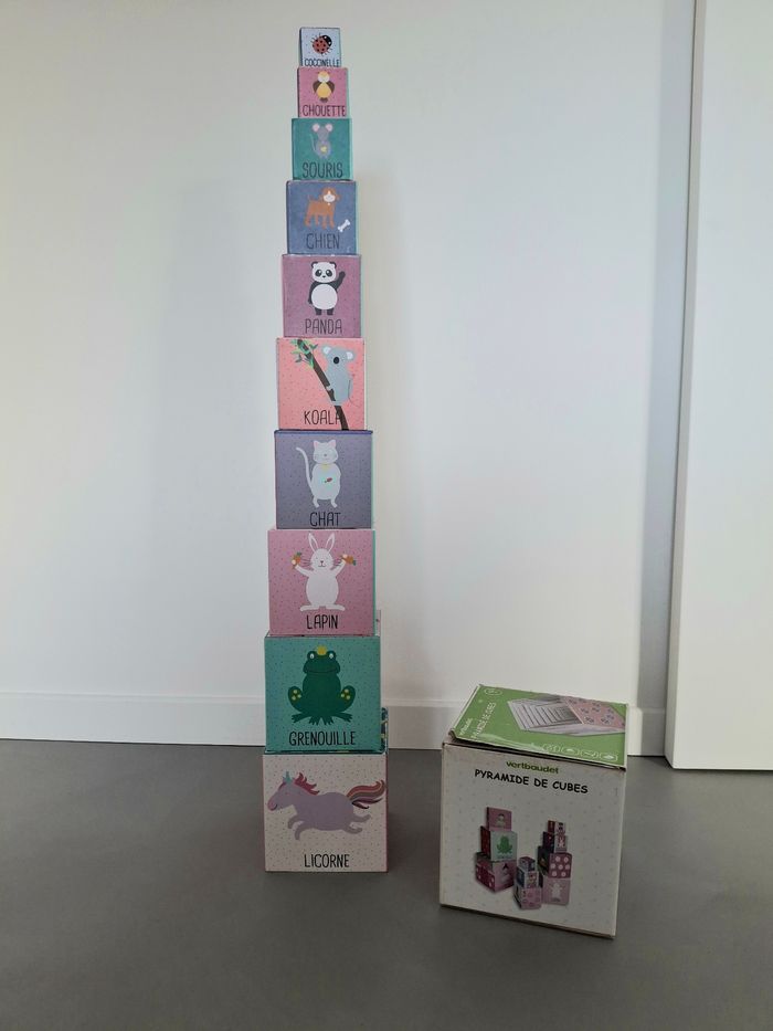 Pyramide de cubes Vertbaudet bébé fille - photo numéro 2