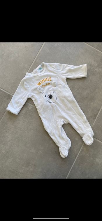 Pyjama velours Winnie l'Ourson 3 mois