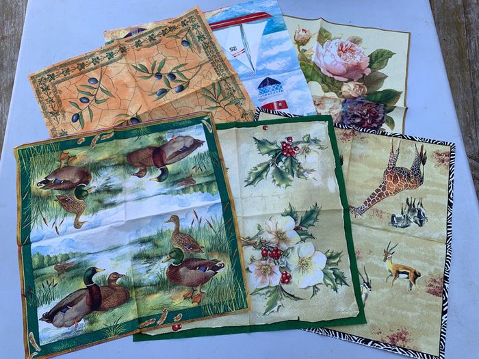 Lot de 6 serviettes décoratives