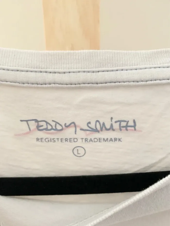 T-shirt Teddy Smith blanc – Taille L - photo numéro 4