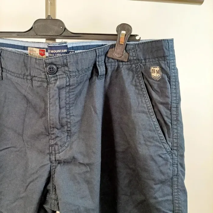 Pantalon 3/4 bleu Best Mountain 100 % coton taille 46 décontracté A849 - photo numéro 3