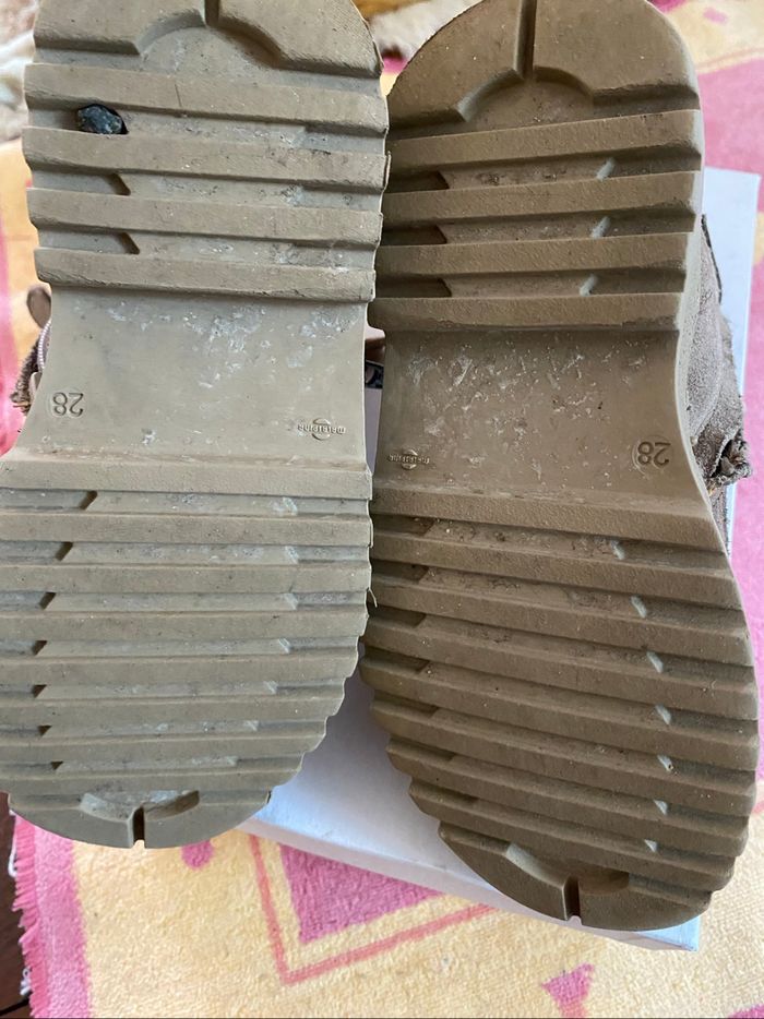Boots taupe  28 cuir nubuck beige taupe - photo numéro 7