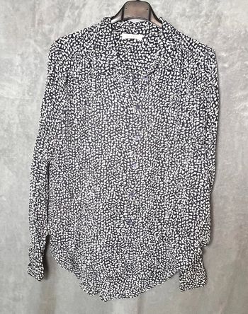 chemisier femme taille 36 marque Kookai, imprimé bleu et blanc