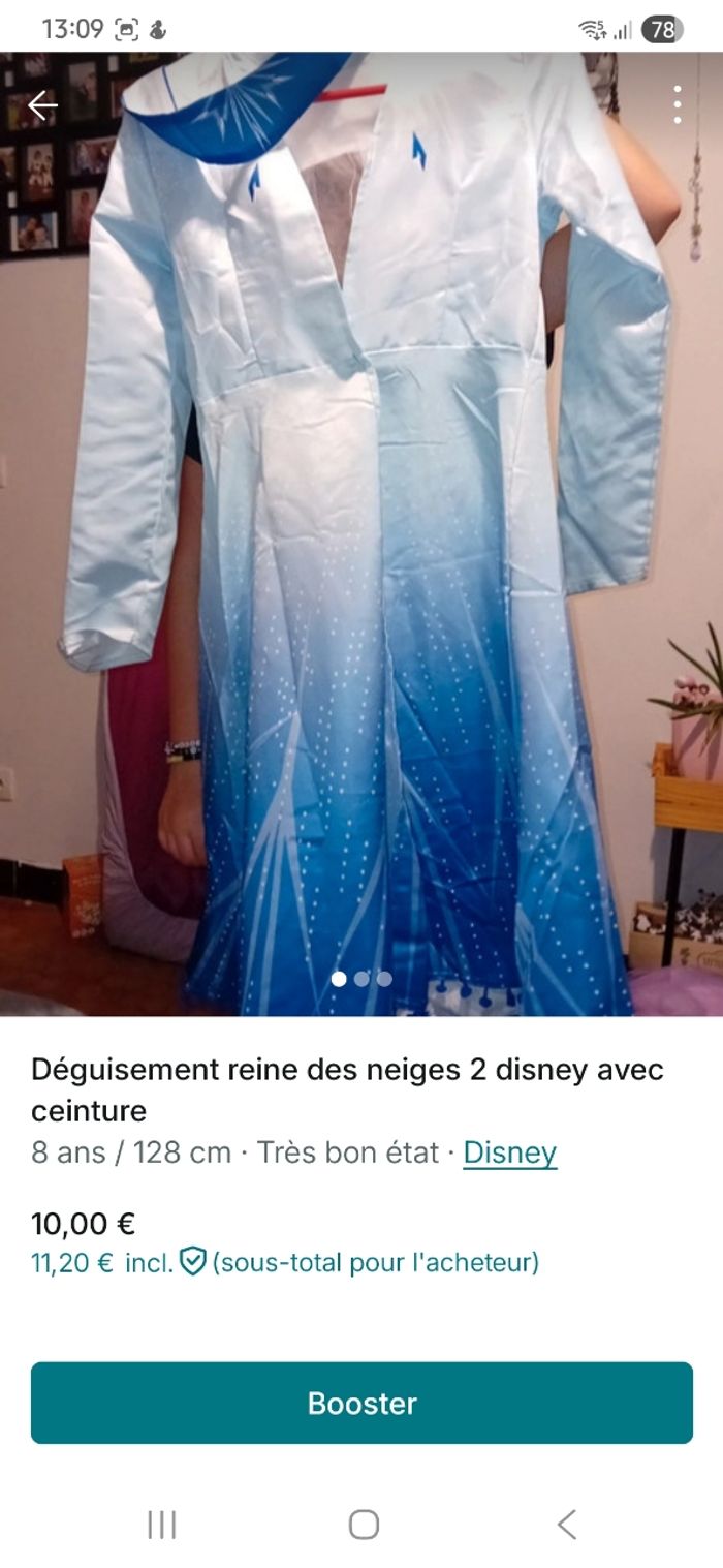 Déguisement reine des neiges 2 8 ans