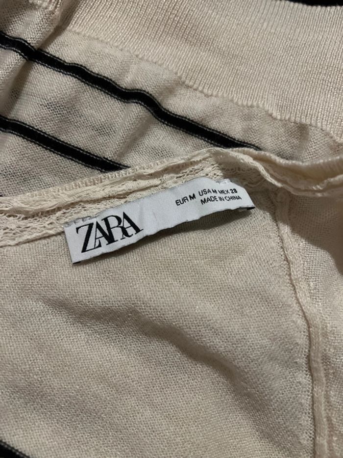 Pull Léger À Rayures ZARA Taille M - photo numéro 8