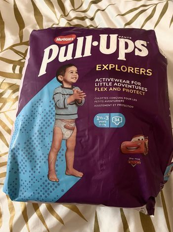 19 Couches  pull ups cars  1,5 à 3 ans 12/17kg