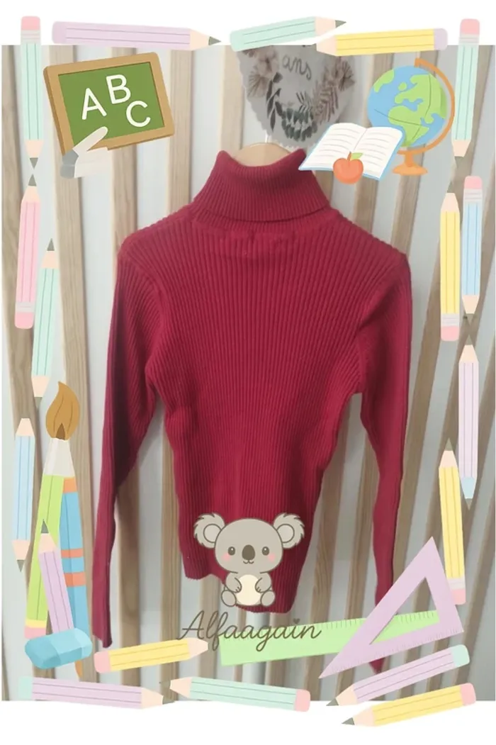 Pull col roulé rouge next 10ans - photo numéro 5