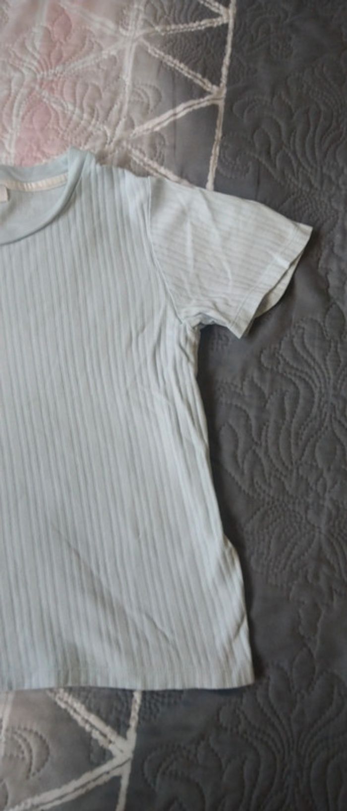 Haut côtelé bleu ciel mc fille 14 ans la redoute - photo numéro 4