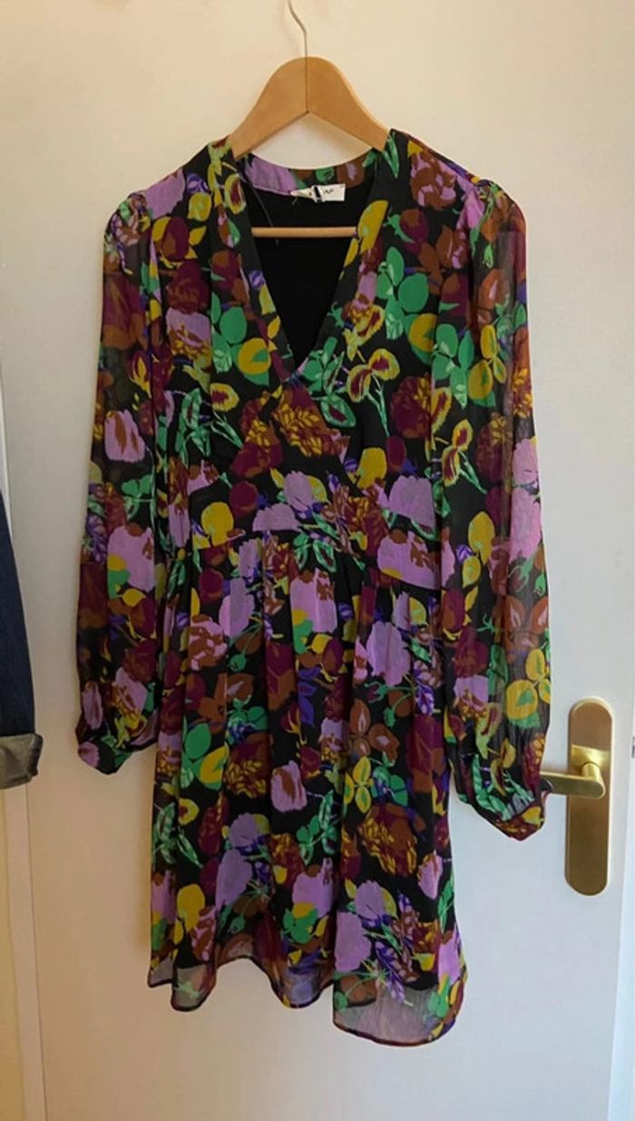 Robe manches longues à fleurs  Naf Naf Taille S