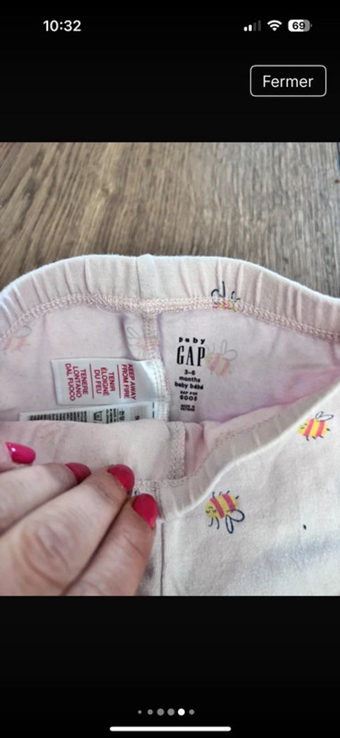 Lot de 4 leggings 3/6 mois - photo numéro 7
