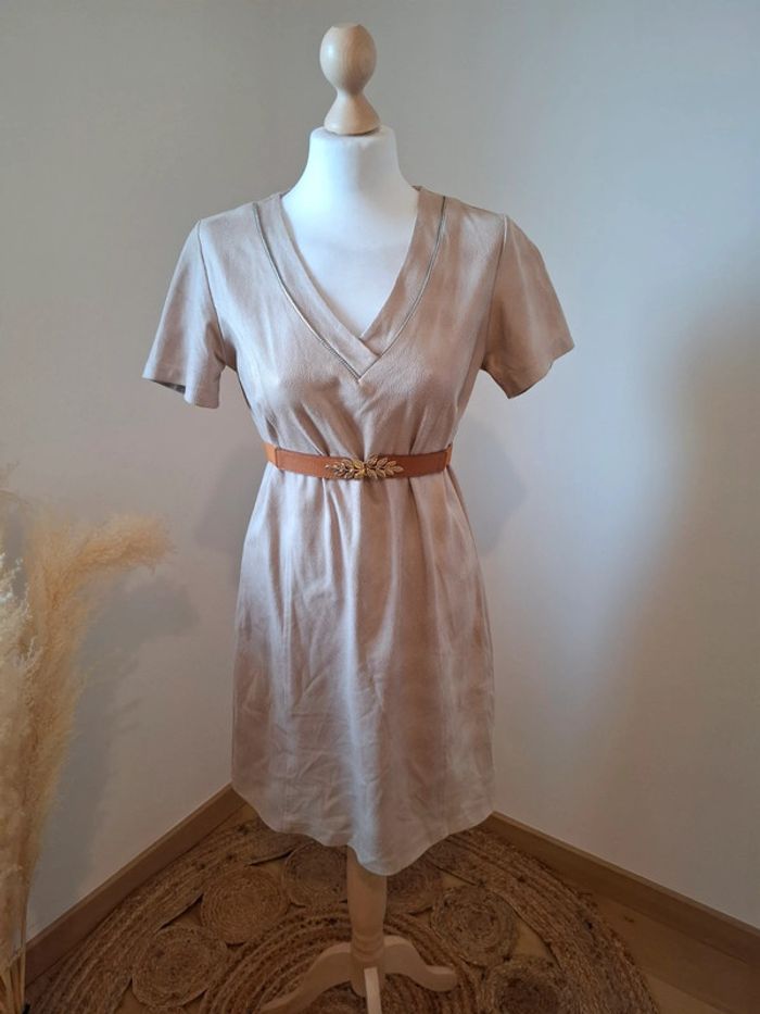 Robe beige/crème chic Charming Girl taille S 36 - photo numéro 6