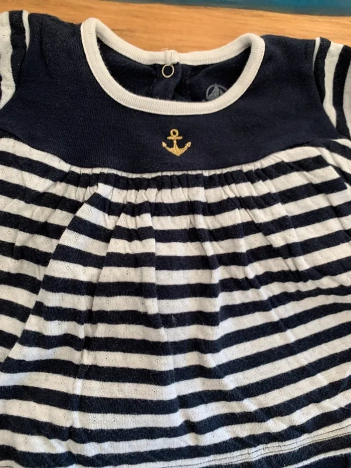 Combinaison marinière petit bateau taille 12 mois - photo numéro 2