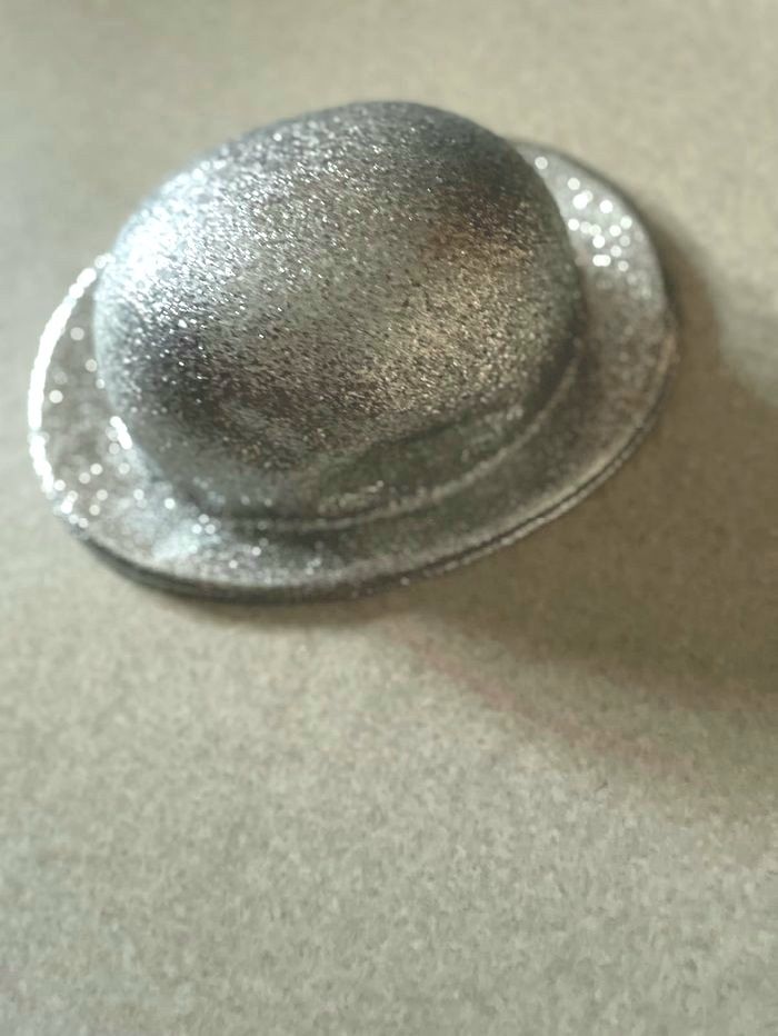 chapeau de fete ou déguisement femme / ado taille unique gris argenté - photo numéro 2