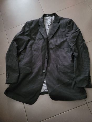 Veste stanford laine taille 52 noir raye