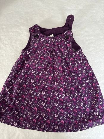 Robe violet noeud noeud 18 mois