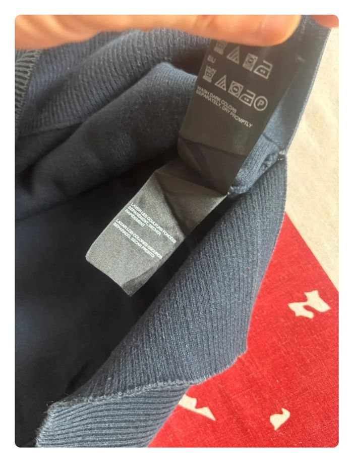 Sweat Tommy Hilfiger taille M bleu marine col V - photo numéro 7