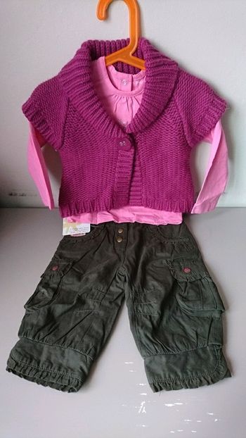 Gilet, t-shirt et pantacourt