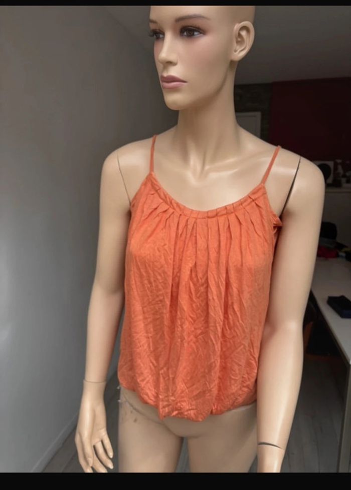 Haut fluide MAJE orange – taille M - photo numéro 4