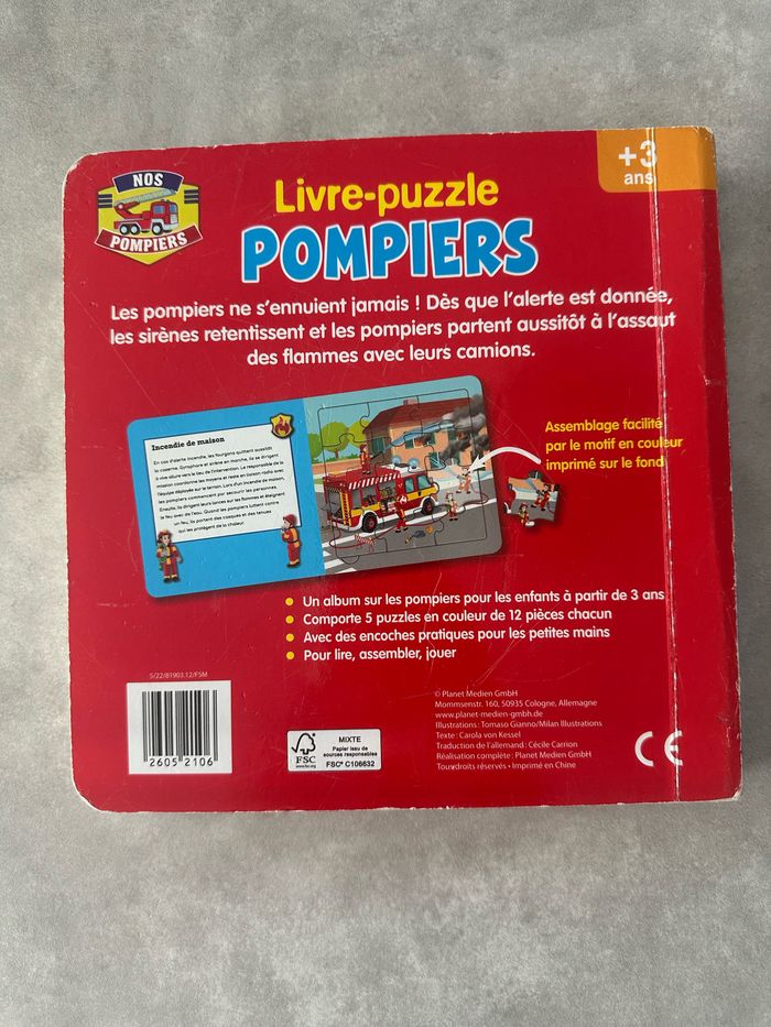 Livre pompiers puzzle - photo numéro 6