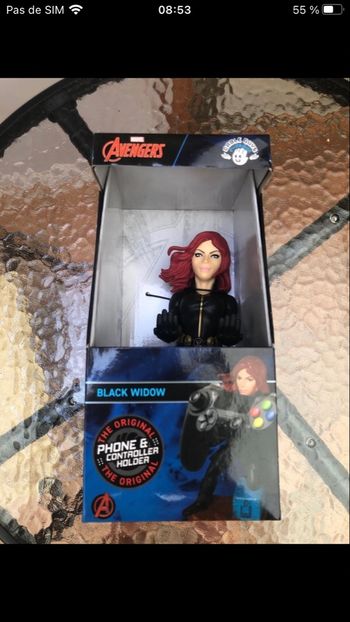 Support marvel manette  black  widow 