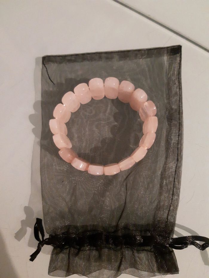 Bracelet manchette Quartz Rose - photo numéro 2