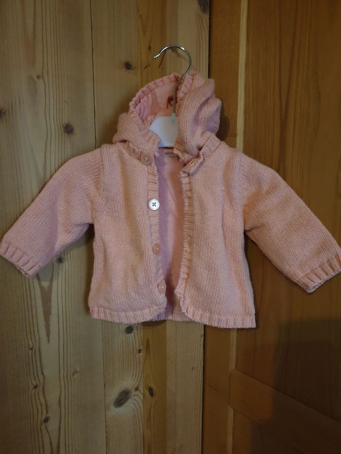 Gilet rose chaud - taille 3 mois - Vertbaudet