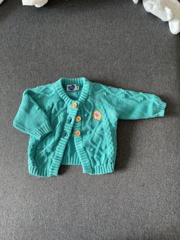 Gilet turquoise lama - 3 mois NEUF