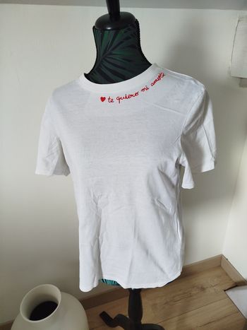 T shirt blanc Te quiero mi amor M 38