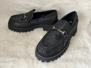 Mocassins noirs en cuir pointure 35,5