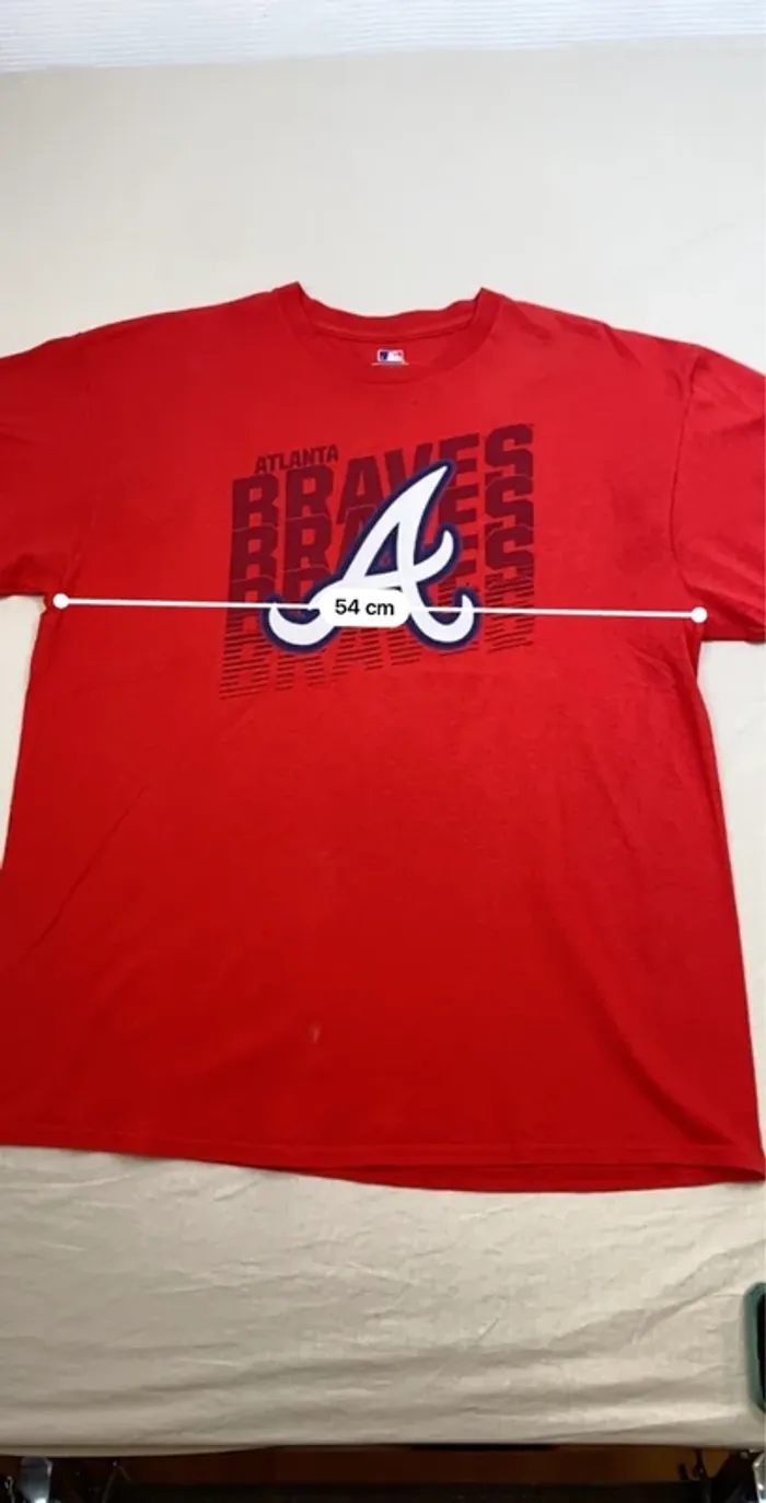 T-shirt Atlanta Braves MLB rouge – Taille XL – Officiel Genuine Merchandise - photo numéro 5