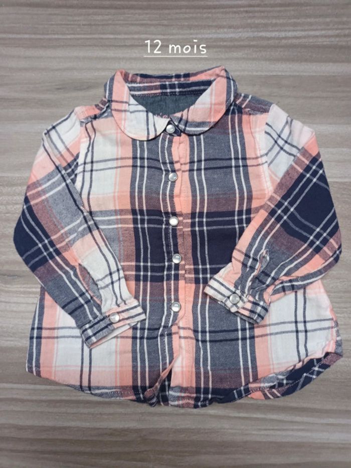 Chemise à carreaux T12mois