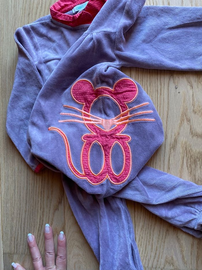 Pyjama Obaïbi velours violet – 24 mois - photo numéro 4