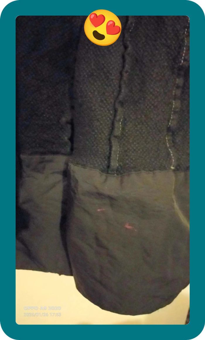 Manteau femme noir, laine et lin, taille 40 - photo numéro 12